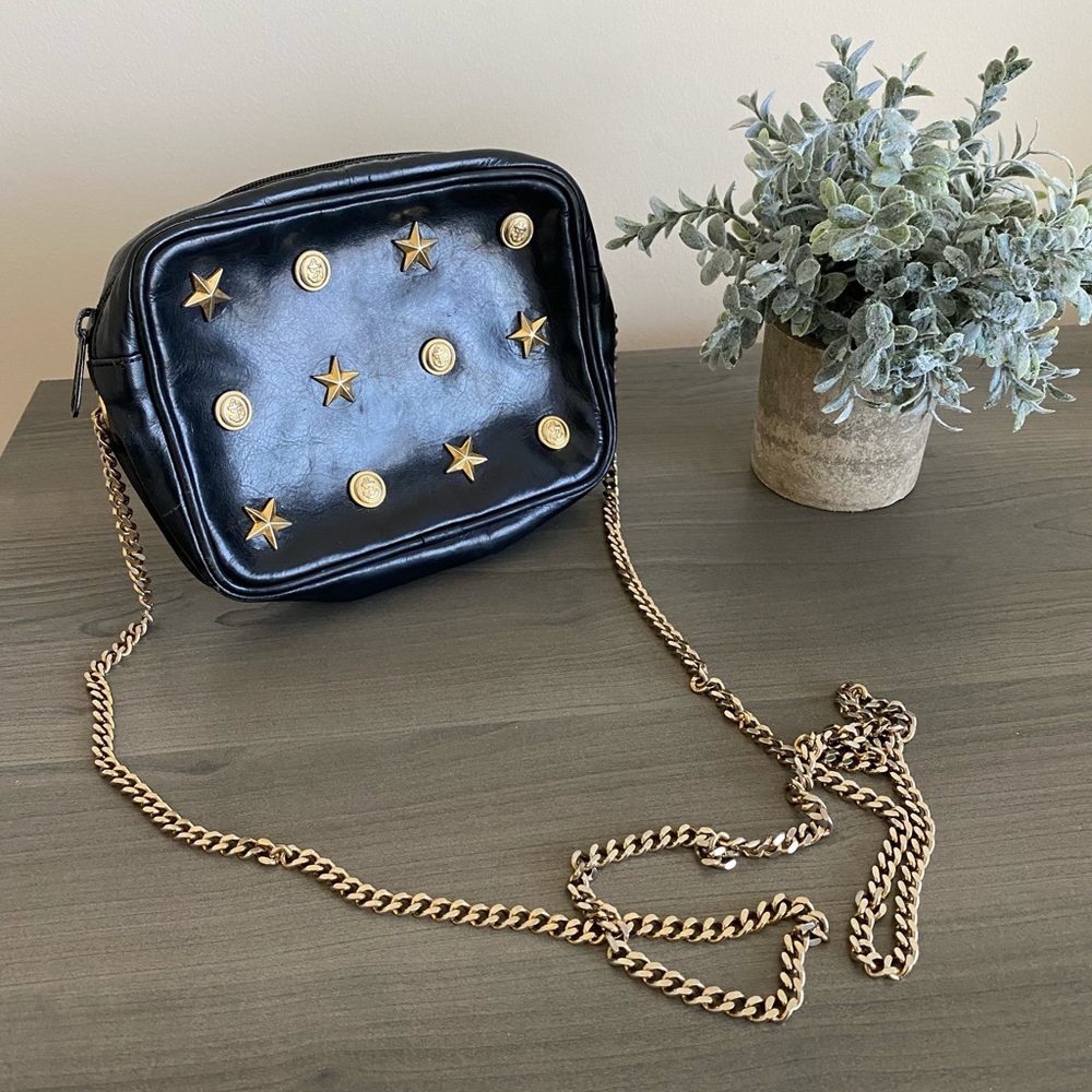 Joan and David Too Leather Embossed Crossbody
